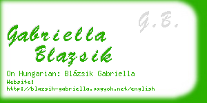 gabriella blazsik business card